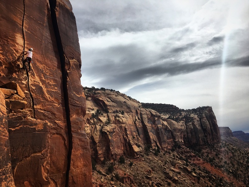 On the onsight, photo by Emily Poulain