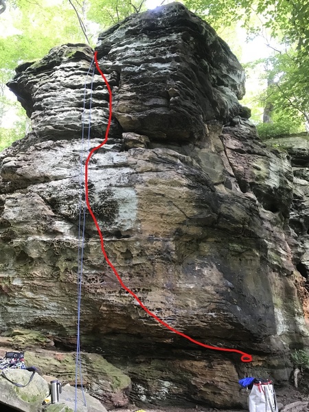 Hartzler's Intravenous as viewed from the lower approach trail.
