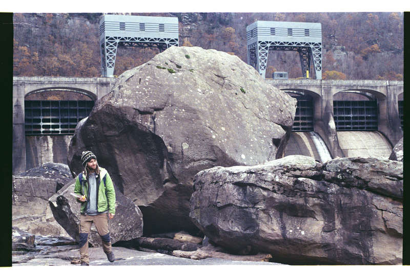 Our Ex Fearless Leader looking like a boss. The boulder is the true subject of the photo though.