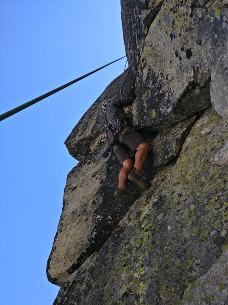 Climber on route