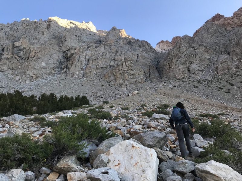 Approaching the route just as you leave the trail.