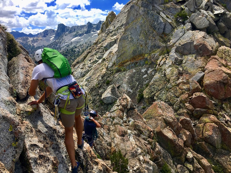 Descending from the middle summit.