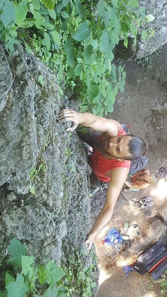 Good route for a first lead climb; fun!