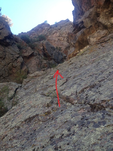 The route from the Jenga anchor.