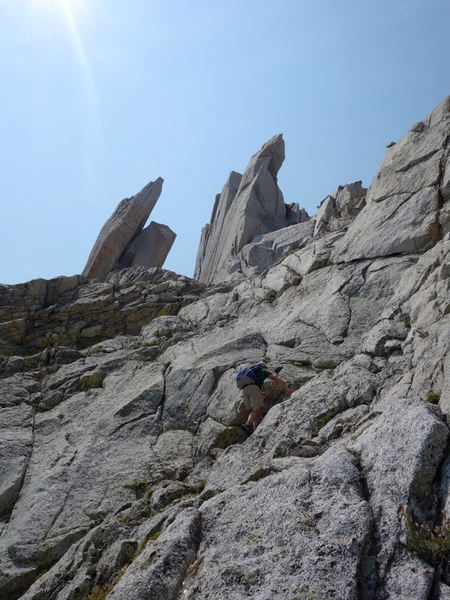 heading toward the leaning flake on tower 1
