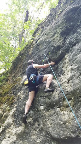 John heading up Fat Bastard on lead