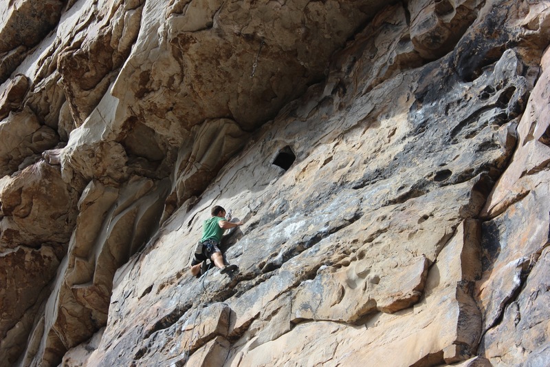 Nothing junior about the hueco at the end of this route