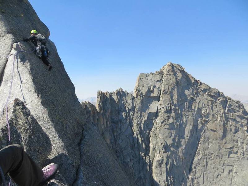 Hand traverse. One of the easier traverses, as friction on the slab is good.