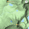 Google Map screenshot halfway up the Northwest Ridge of Mount Tyndall