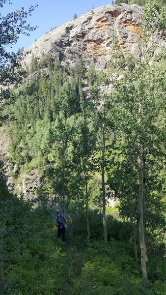 The left side of the Mordwand comes into view from the approach trail.