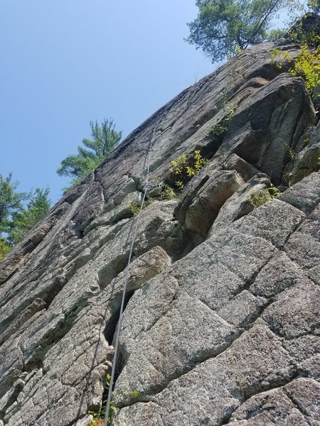 The rope shows the route
