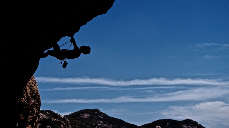 Climb until you fall.
<br>
<br>
Ciaran pulls hard...