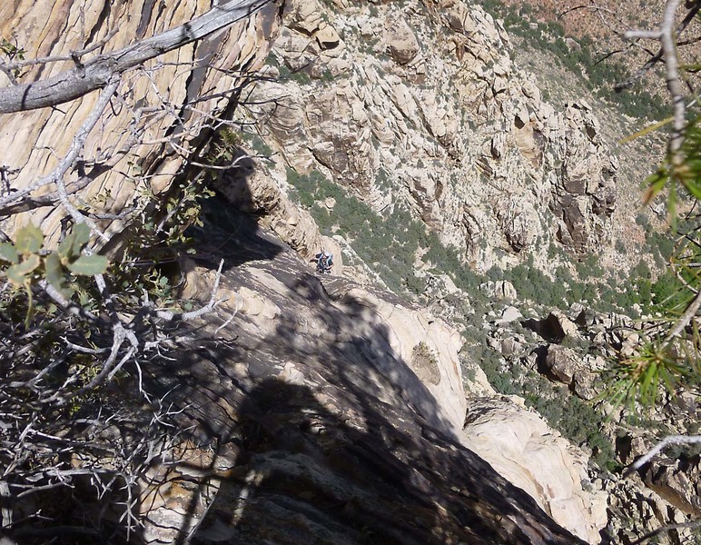 On the slab above the slot
