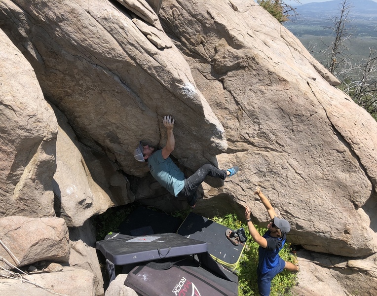 Dan working out the beta, above a sea of pads.