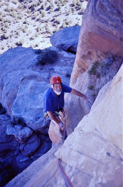 Chris Bonnington at Colorado National Monument with Paul Ross.