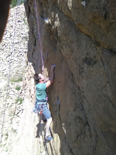 Artie working through the crux
