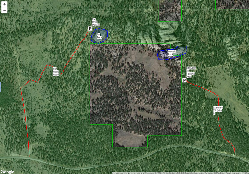 Far Rock really isn't all that far if one approaches from FR 64G, a mile and a half beyond the standard TP drive-in. In fact, the hiking approach rivals south rock's approach for shortest approach when using FR 64G.