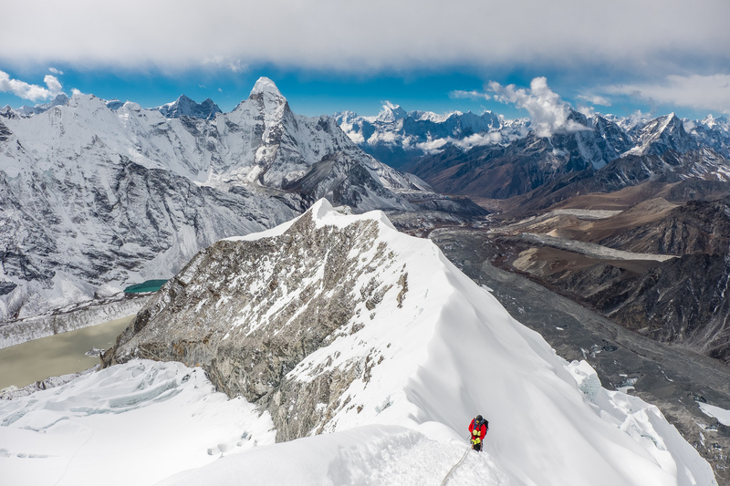 Photo from the summit of Imja Tse (Island Peak)