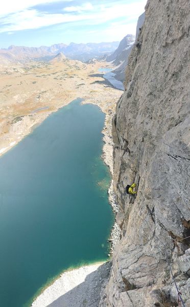 Our 9th pitch of the E. Buttress of Raid. Sept. 2018