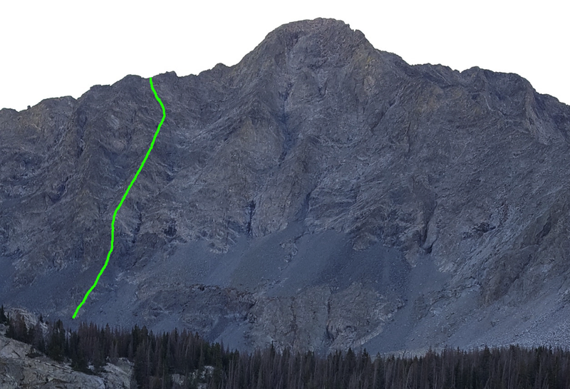 The green line marks the route which has very straightforward route finding.