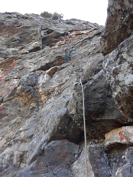 Nice rock and a fun route.
<br>
<br>
The pic is courtesy of my buddy, George Bracksieck.
