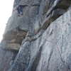 Head jamming the final traverse. Literally that's the beta!
