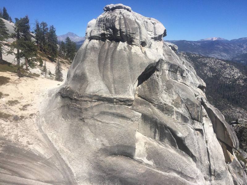 The first rap into the gully is on this formation, left side of the picture