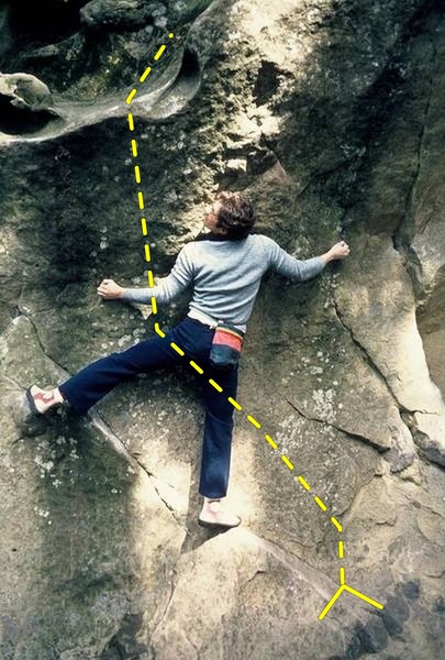 some dude climbing Waimea Wall Right