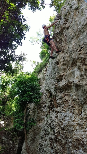 Evan in action