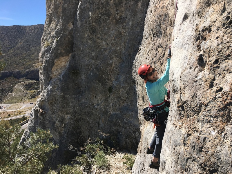 gblauer slowly making her way up this super sandbagged climb. The start