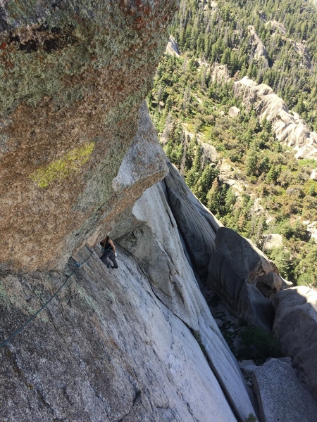 Looking Down the arch on the second pitch.