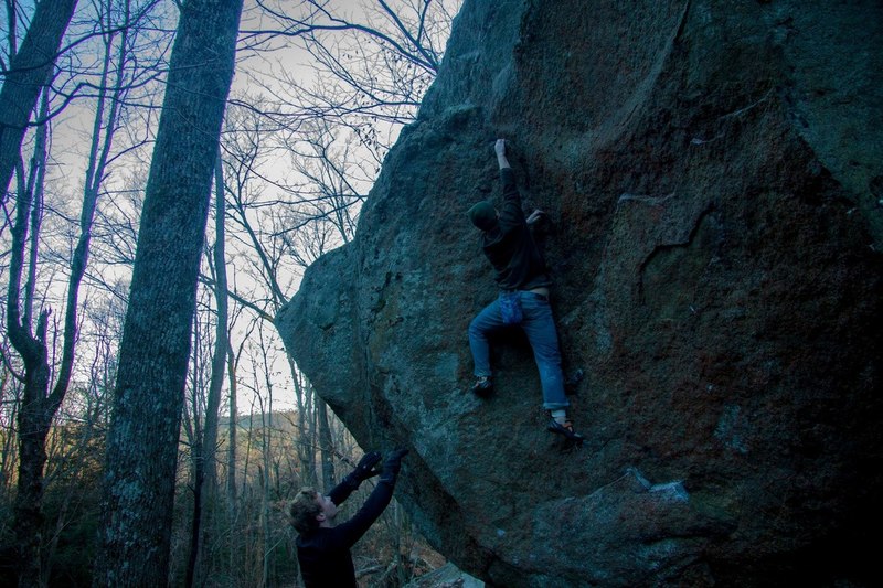 Feeling for the Heavens, December 2012. I didn't go back for the send until the spring of 2018.
<br>
Photo by Keegan Carter