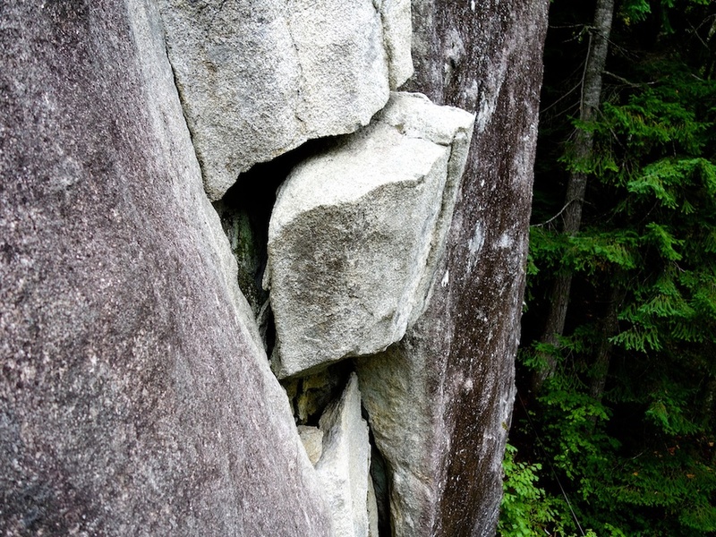 Someday this block on Magic Fern will be there no longer....but for the moment climbers continue to use it as a great juggy handhold and footledge....