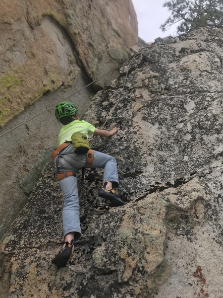 Stephen Owen climbing.