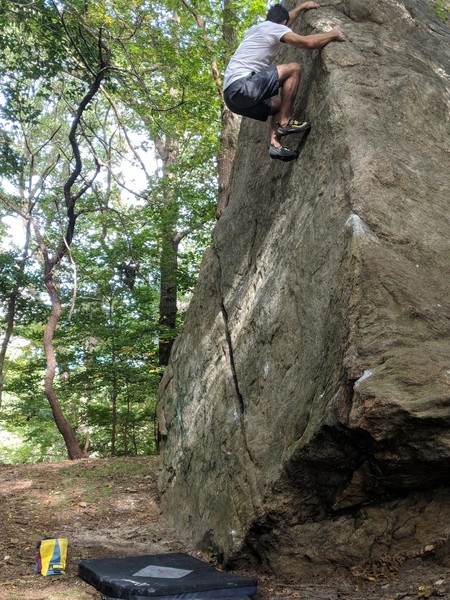 This is the walk out on to the slab for the start of Big Horn.