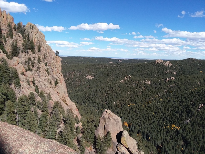 Looking out at Purgatory Rock (bottom center) from the top of The Underworld.