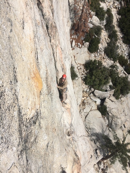 Belayer on Left Ski Track 6 Oct 2018.