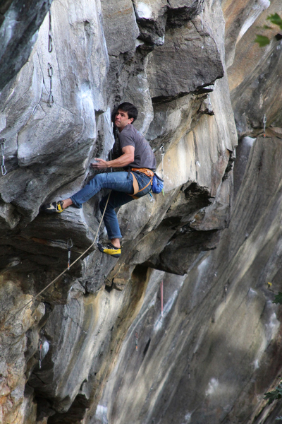 Tim Greene thinking that maybe if her gives the cliff a hug it will take it easy on him... it won't, I've tried...