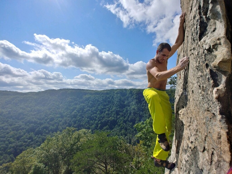 Soloing the terrific route. Photo credit: Aaron McCartney