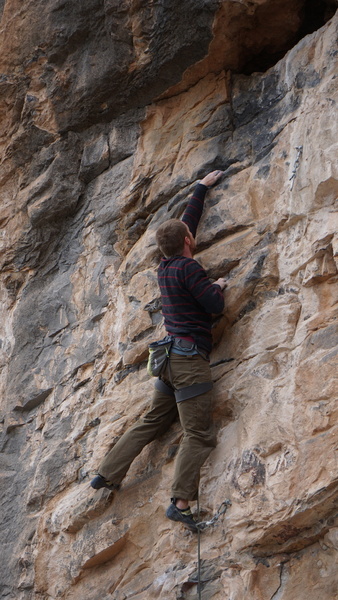 Cory nears the pod before the final crux.