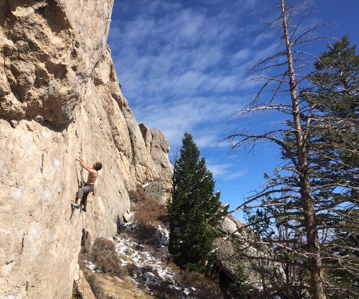 Rock Climbing in Fossil Hill East, Lander Area