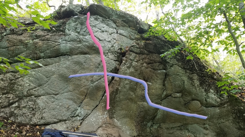 Pink is furr shurr direct, purple is drawn just below furr shurr traverse