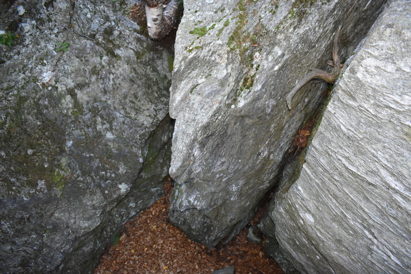 The hatchet-like vertical arete.