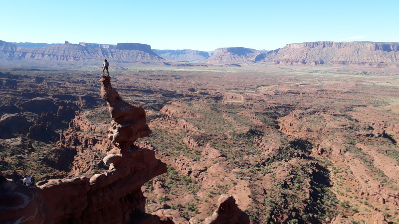 Unique view of the Corkscrew, taken from the north summit of Ancient Art.