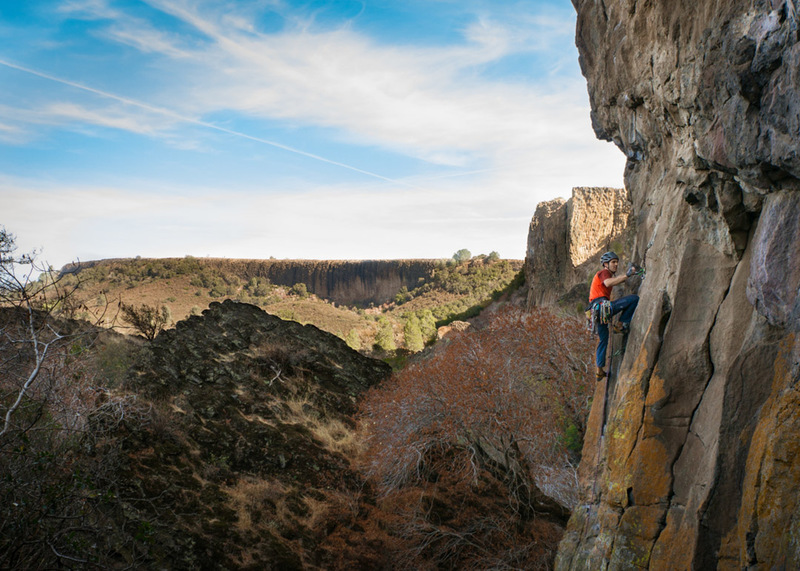 Dustin about to enter the headwall section