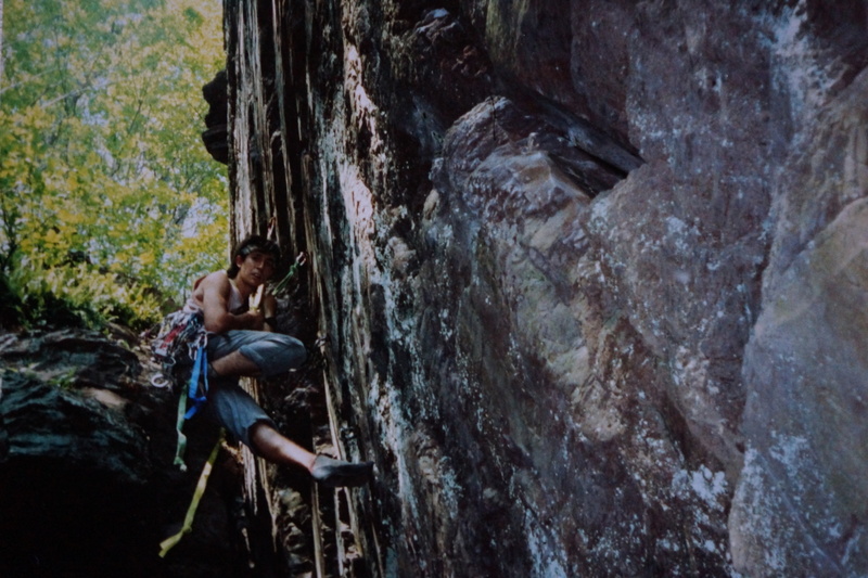 Mark Ronca aiding a section of a climb. Photo credit: Mark Ronca