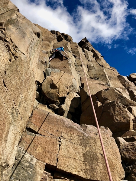 Somewhere near the crux