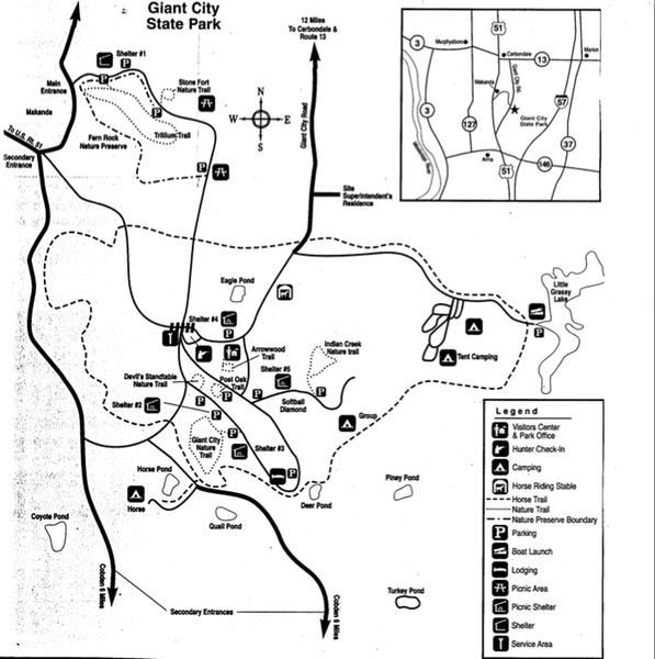 Map of Giant City State Park