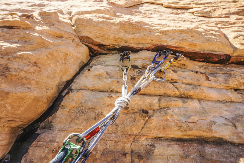 P3 anchor #1-#2 Metolius. Plus there is a purple Totem (0.5 Camalot) crack about 18 inches below and left.