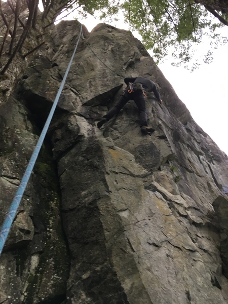 Richard just before the crux of Little Hittlers